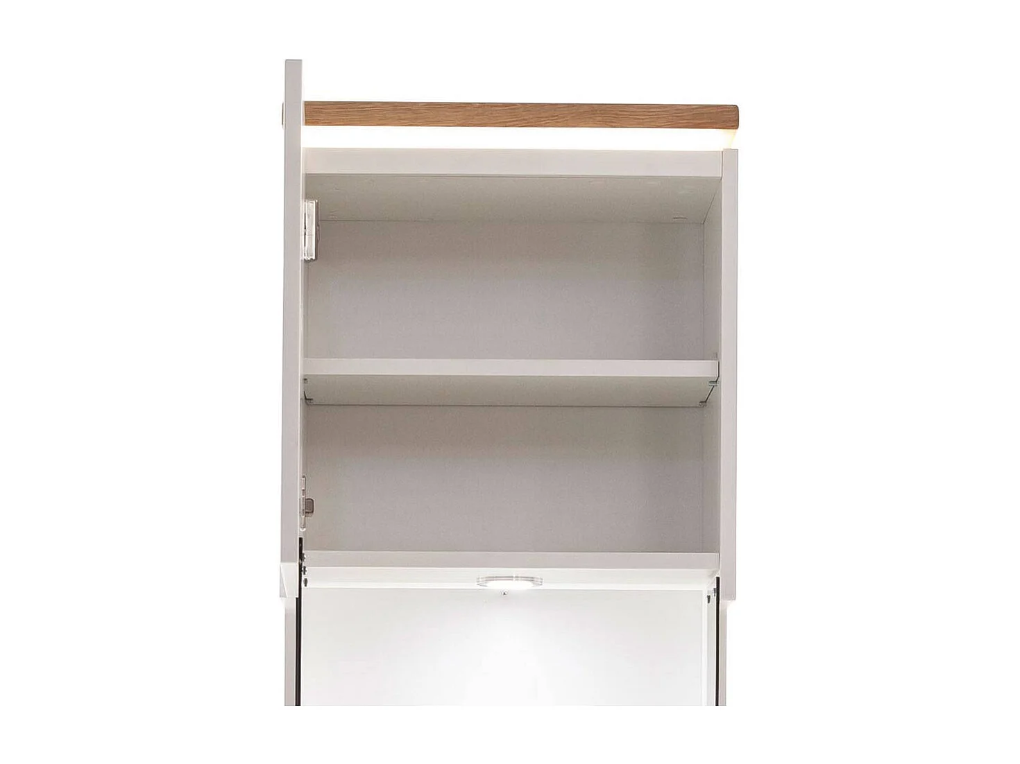 Vitrine Hochschrank mit Glastür 203 cm hoch