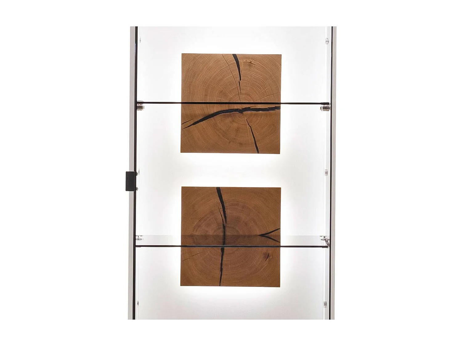 Vitrine Hochschrank mit Glastür 203 cm hoch