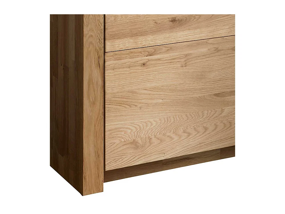 Vitrinenschrank aus Wildeiche Massivholz 1 Glastür 1 Holztür