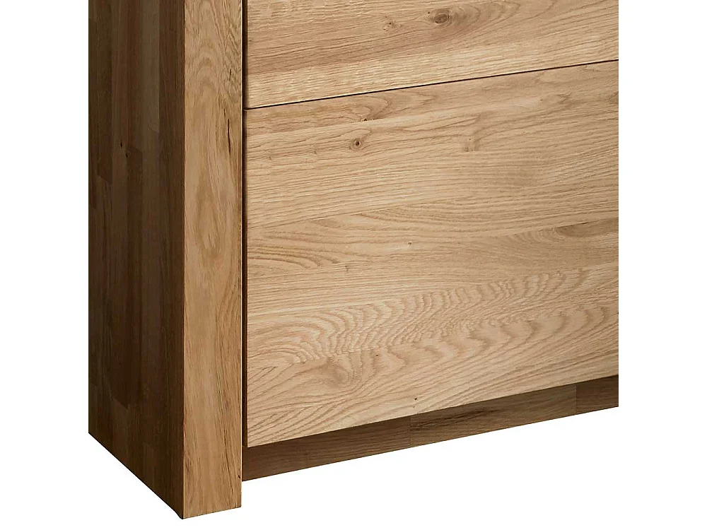 Vitrinenschrank aus Wildeiche Massivholz 1 Glastür 1 Holztür