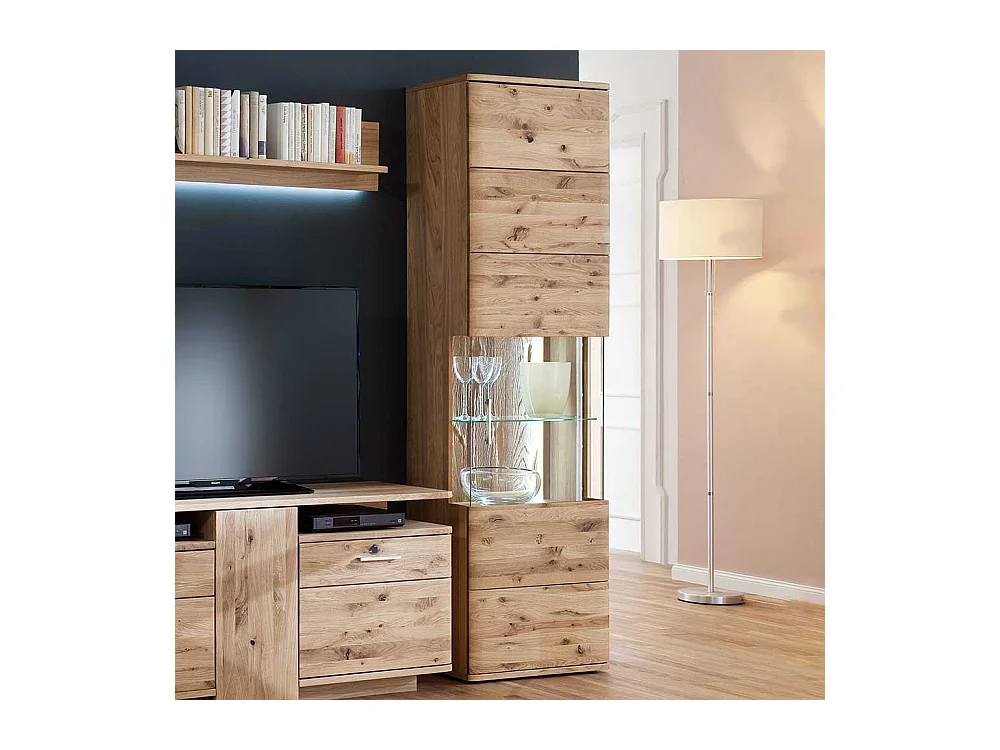 Vitrine aus Eiche Bianco geölt 1 türig