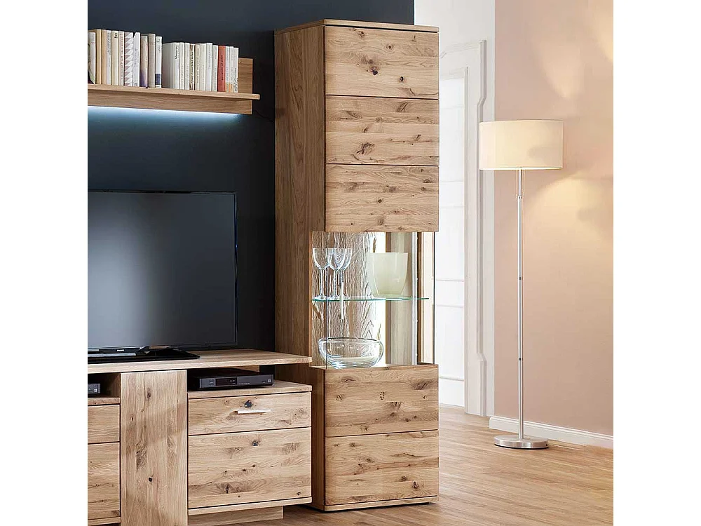 Vitrine aus Eiche Bianco geölt 1 türig