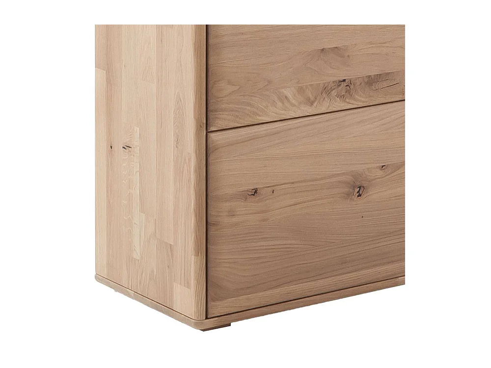 Highboard Esszimmer Vitrine aus Asteiche Massivholz mit Metallgriffen