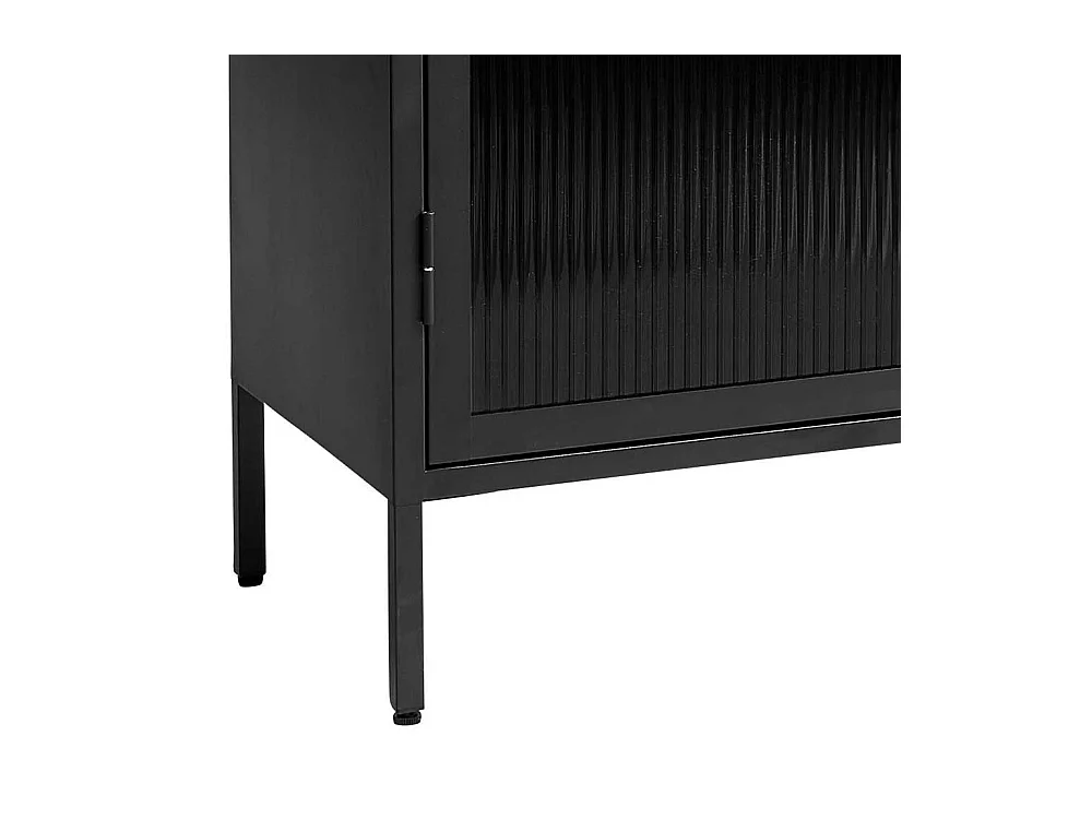 Esszimmer Vitrinenschrank im Industrie und Loft Stil zwei Glastüren