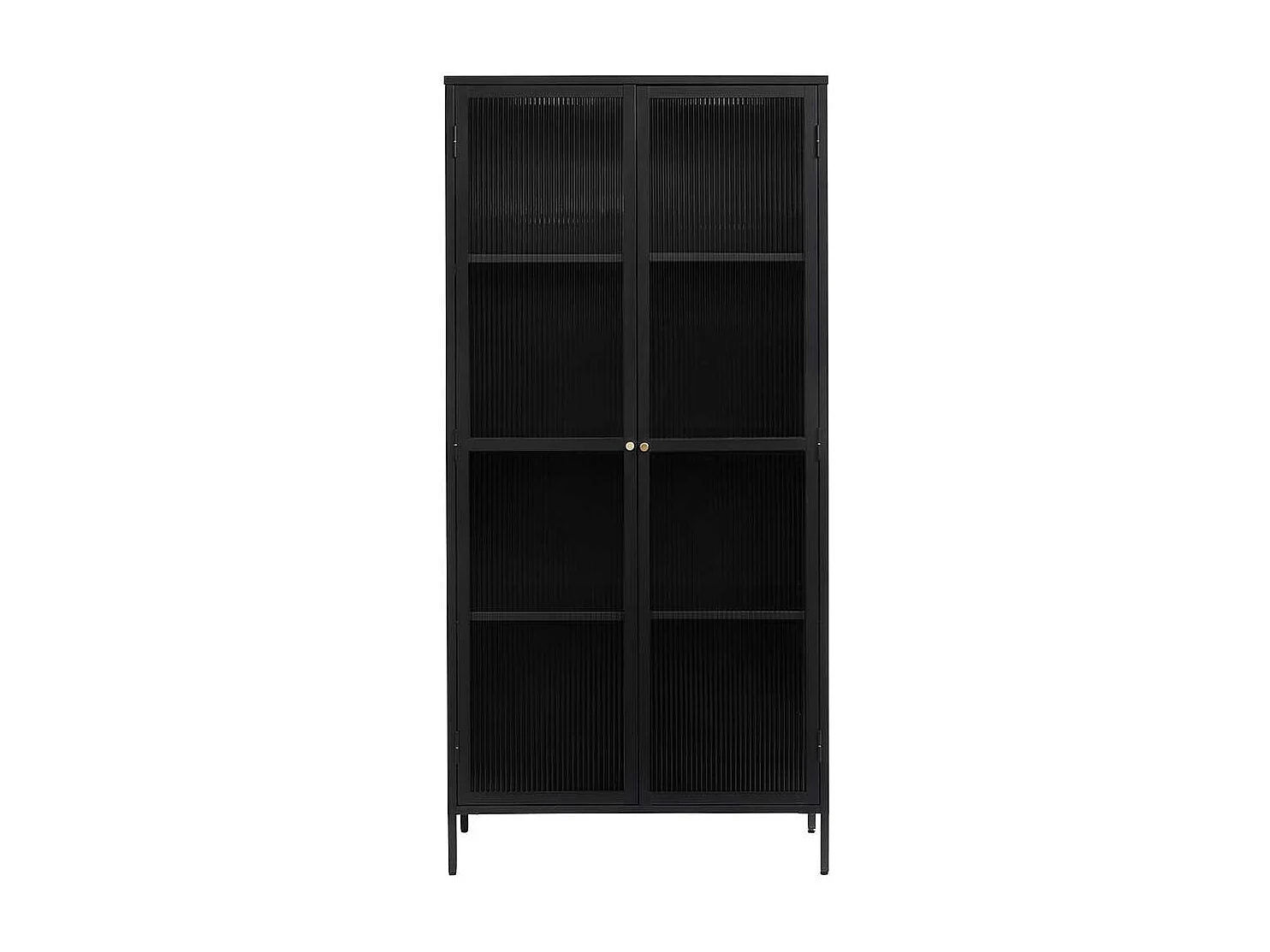 Esszimmer Vitrinenschrank im Industrie und Loft Stil zwei Glastüren