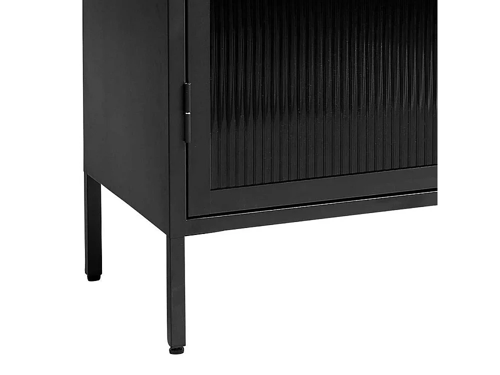 Esszimmer Vitrinenschrank im Industrie und Loft Stil zwei Glastüren