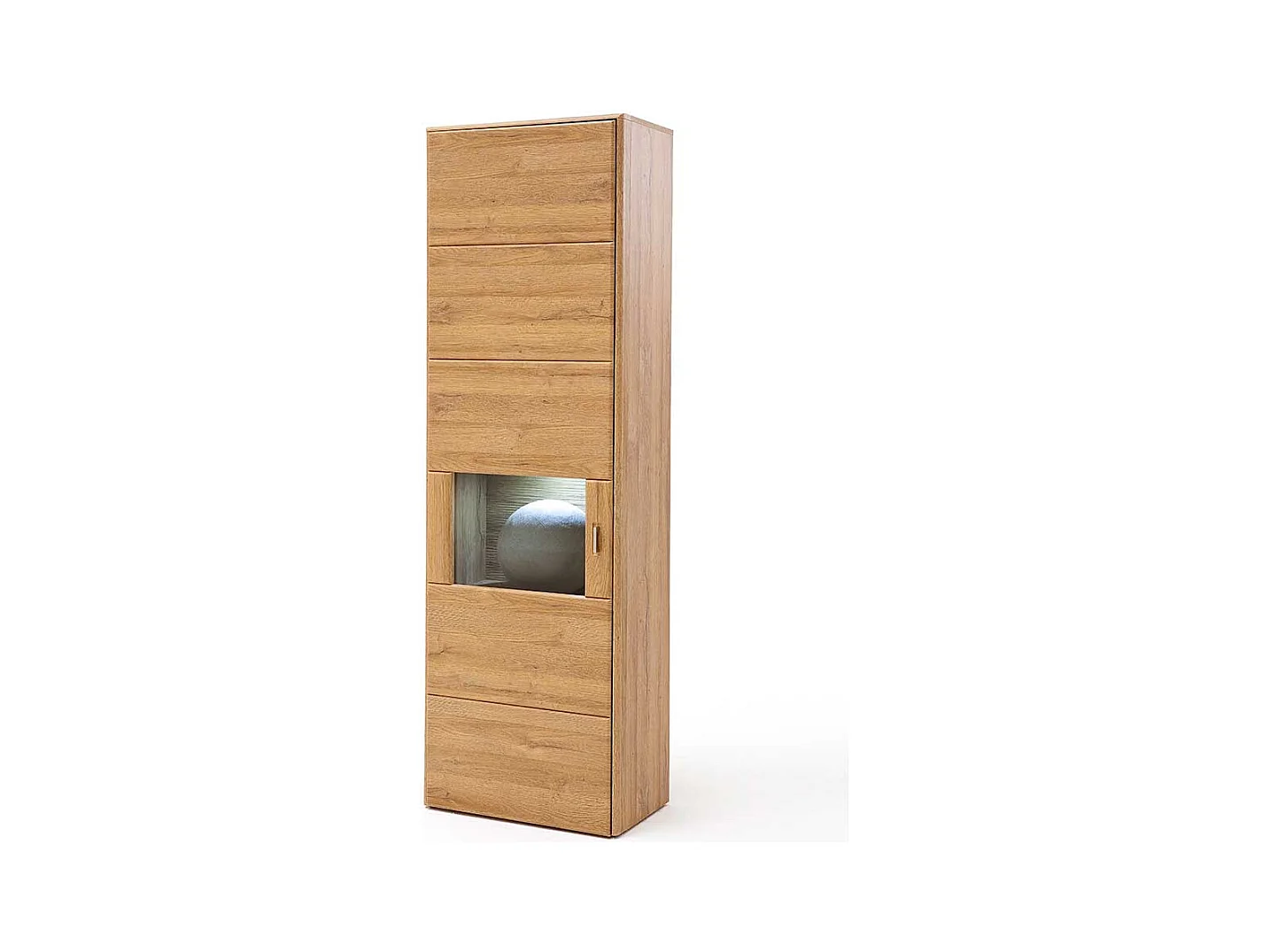 Schrank Vitrine in Wildeichefarben Landhaus Design
