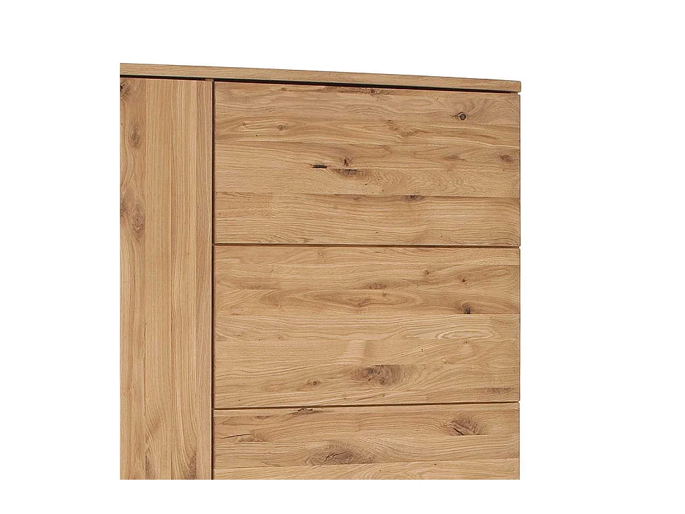 Wohnzimmer Vitrine aus Eiche Bianco geölt 90 cm breit