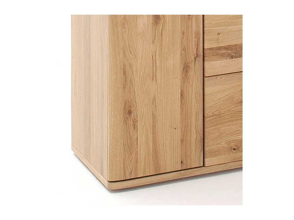 Wohnzimmer Vitrine aus Eiche Bianco geölt 90 cm breit