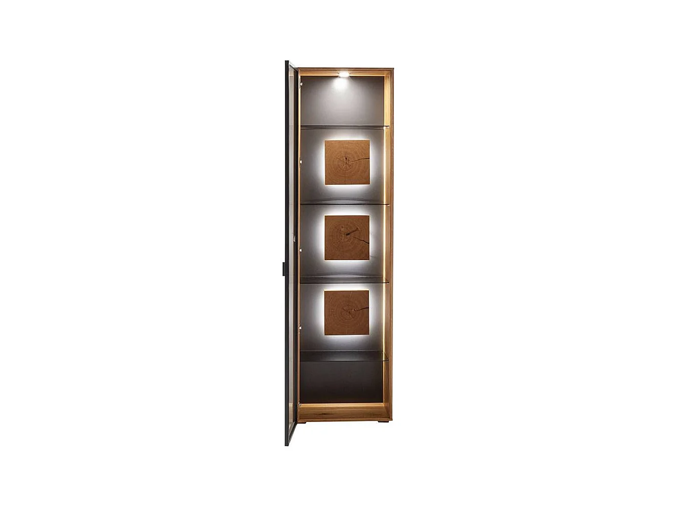 Vitrinenschrank Wohnzimmervitrine in modernem Design 206 cm hoch