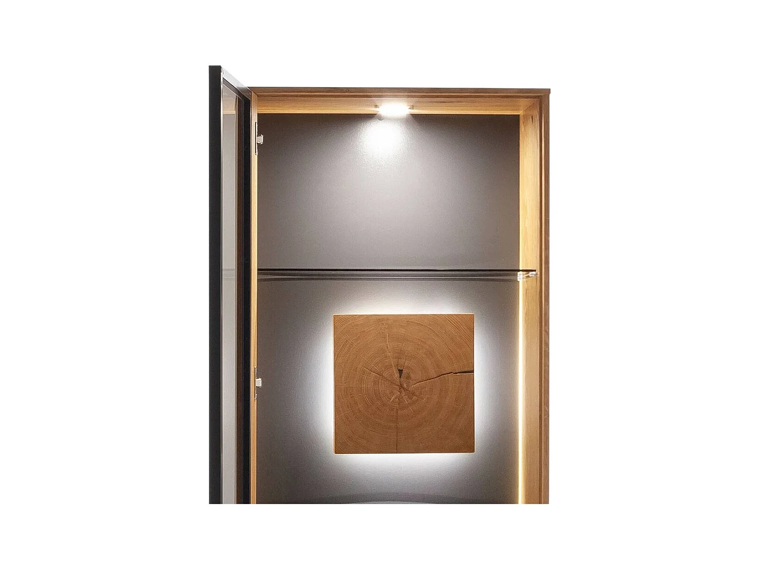 Vitrinenschrank Wohnzimmervitrine in modernem Design 206 cm hoch