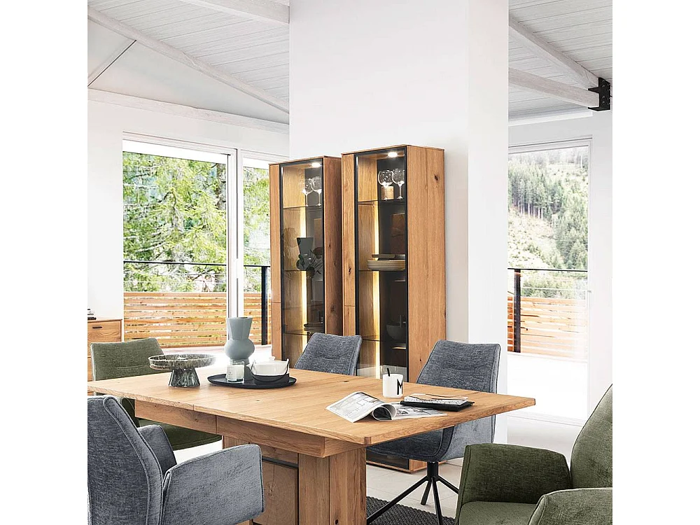 Vitrinenschrank Wohnzimmervitrine in modernem Design 206 cm hoch