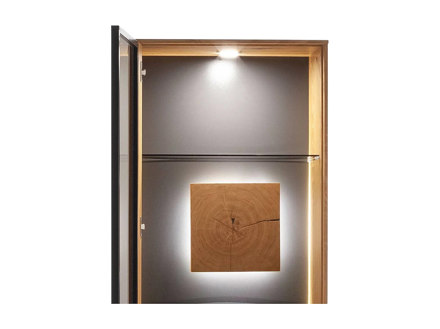 Vitrinenschrank Wohnzimmervitrine in modernem Design 206 cm hoch