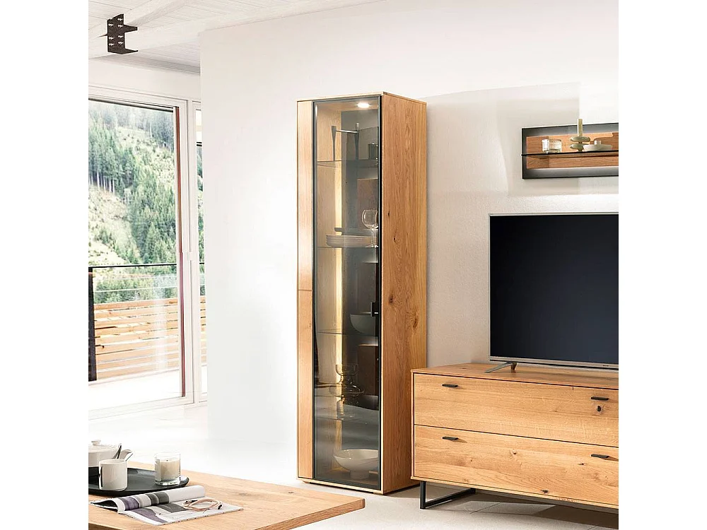 Vitrinenschrank Wohnzimmervitrine in modernem Design 206 cm hoch