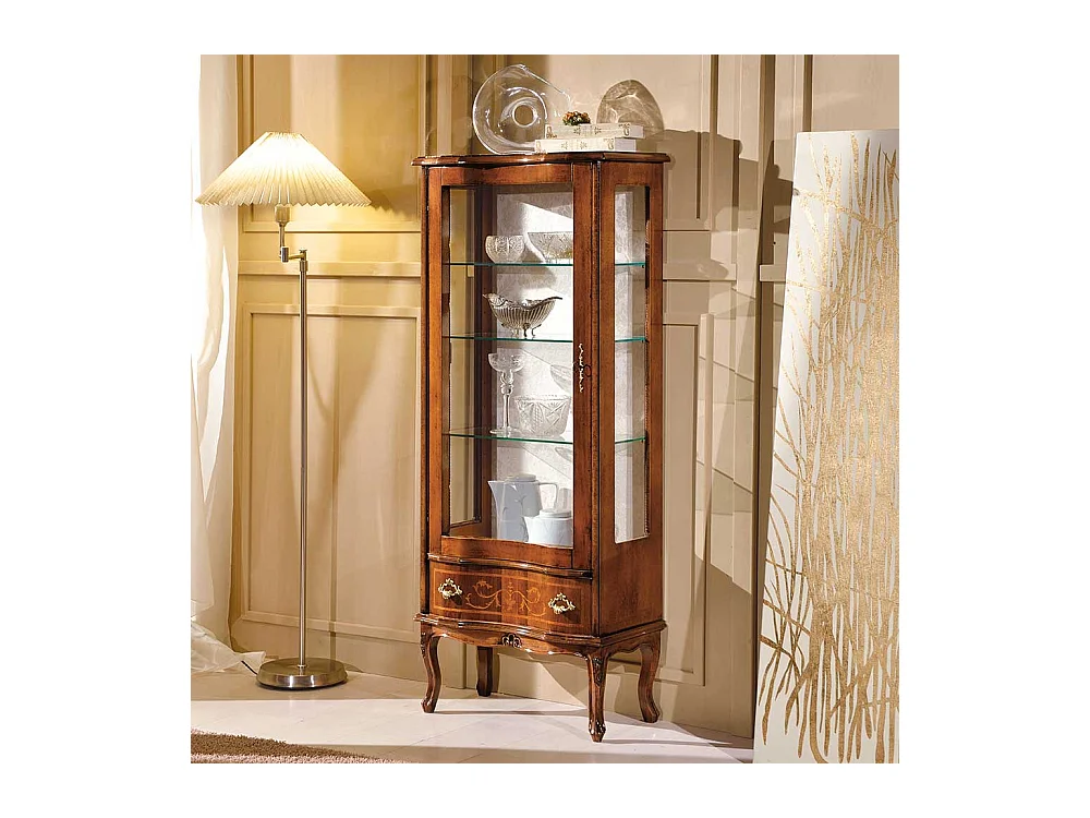 Esszimmer Vitrinenschrank in italienischem Design Blätter Rankenmuster