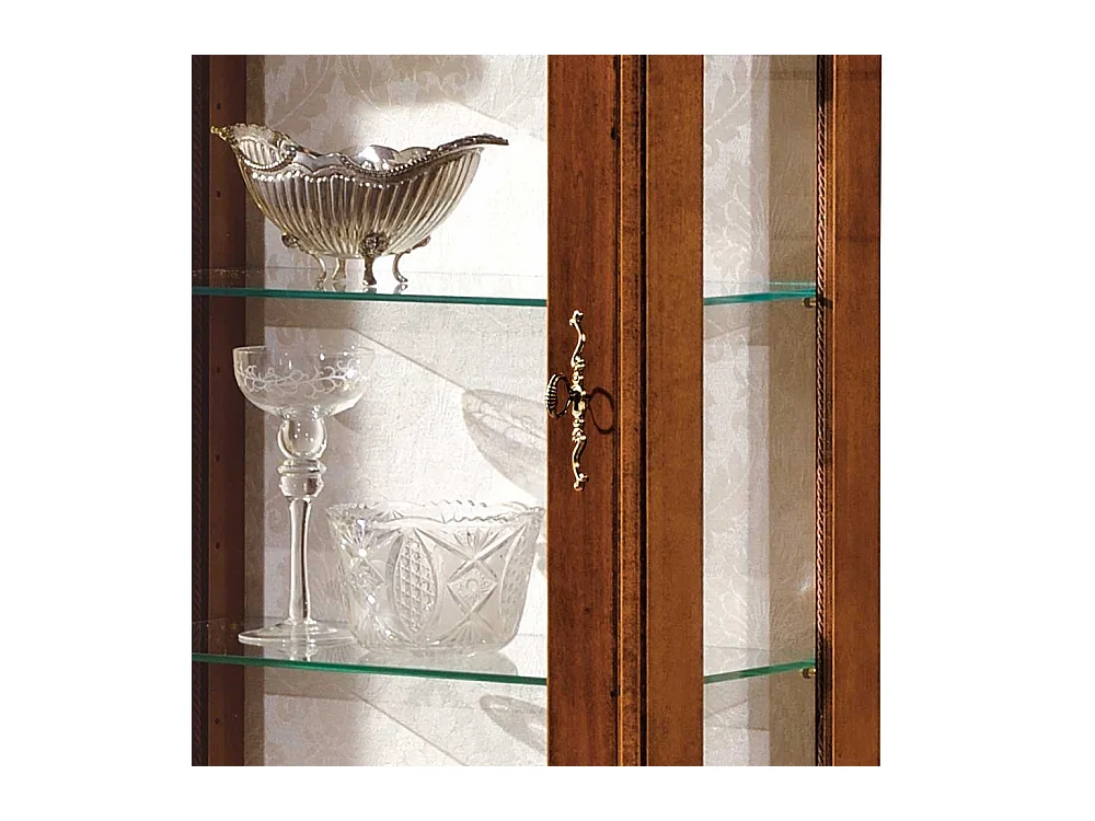 Esszimmer Vitrinenschrank in italienischem Design Blätter Rankenmuster