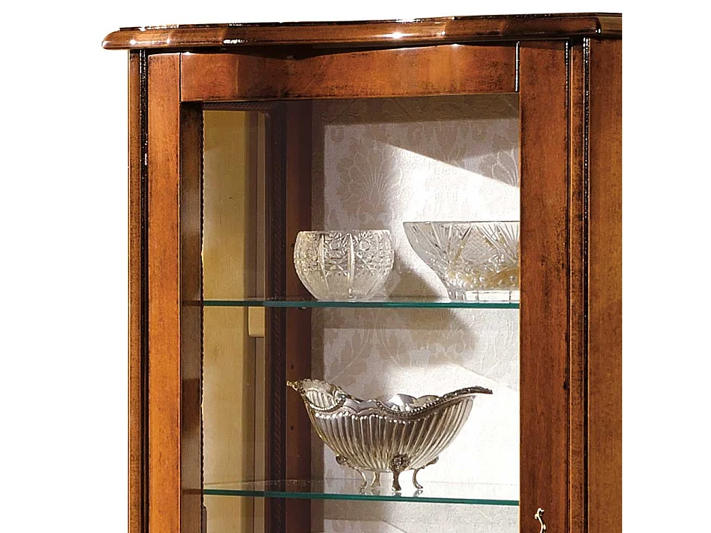 Esszimmer Vitrinenschrank in italienischem Design Blätter Rankenmuster