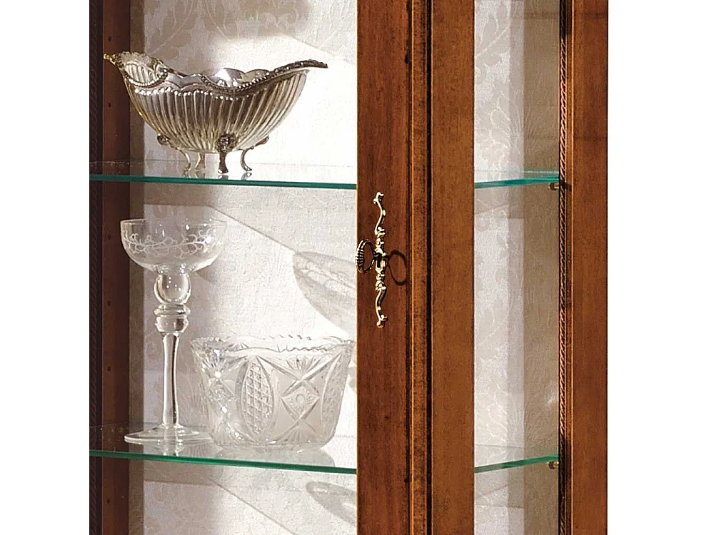 Esszimmer Vitrinenschrank in italienischem Design Blätter Rankenmuster