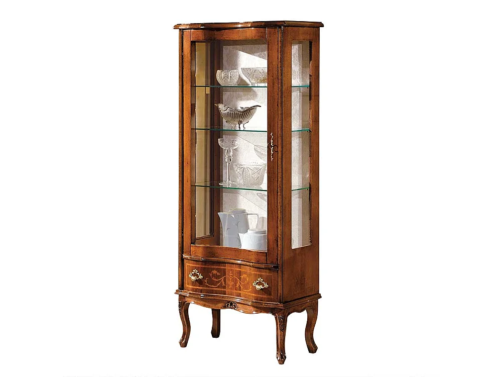 Esszimmer Vitrinenschrank in italienischem Design Blätter Rankenmuster