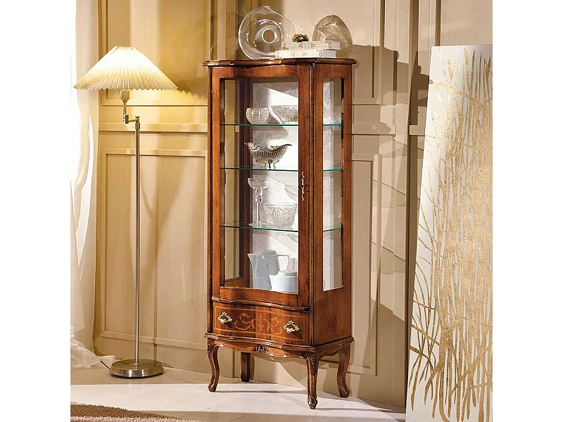 Esszimmer Vitrinenschrank in italienischem Design Blätter Rankenmuster