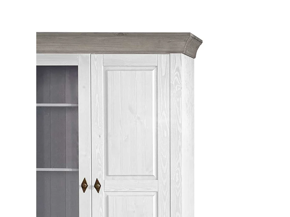 Wohnzimmer Vitrine in Weiß skandianvisch