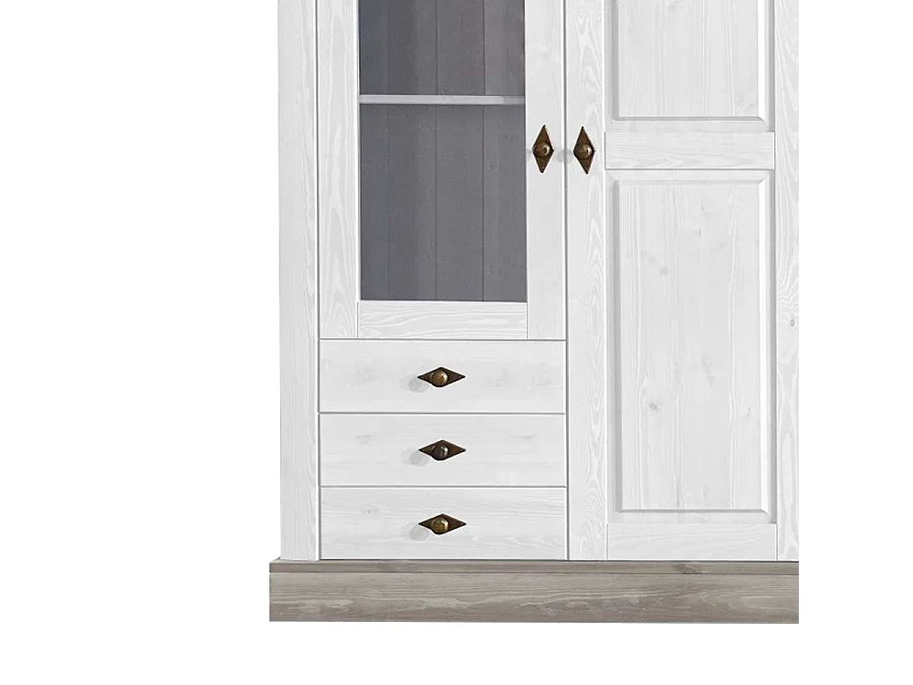 Wohnzimmer Vitrine in Weiß skandianvisch