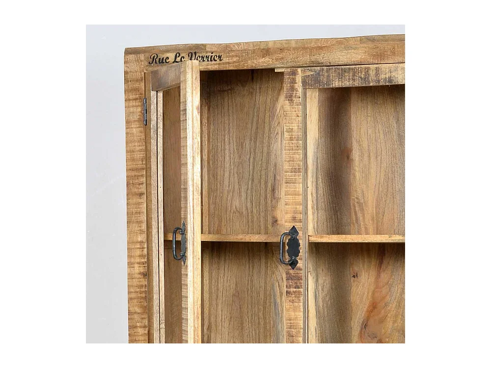 Vitrinenschrank auf Rollen Industry Style