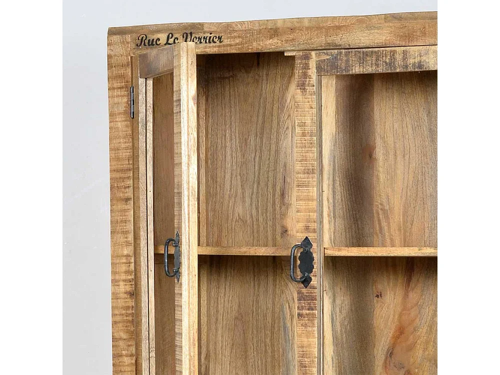 Vitrinenschrank auf Rollen Industry Style