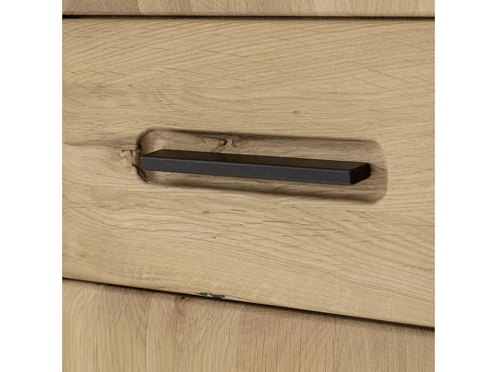 Vitrine Schrank in Asteiche hell mit Glastür