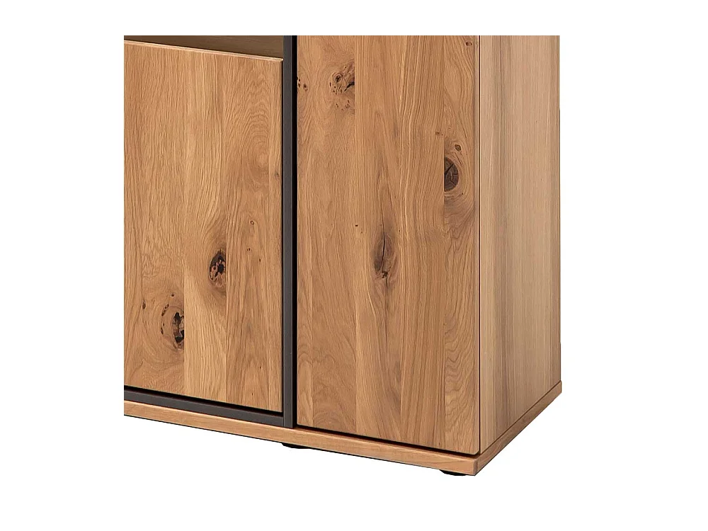 Wohnzimmer Vitrine mit Asteiche furniert 165 cm breit