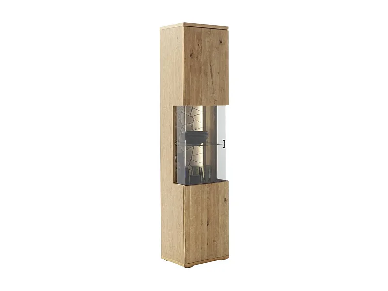 Standvitrine Hochschrank mit Glastür 209 cm hoch