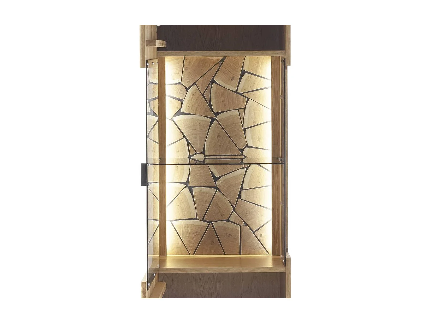 Standvitrine Hochschrank mit Glastür 209 cm hoch