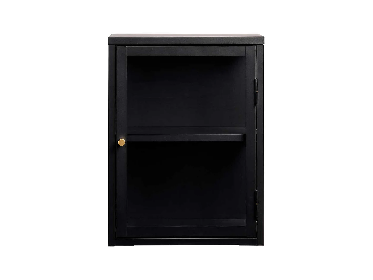 Factory Hängevitrine in Schwarz 60 cm hoch 45 cm breit