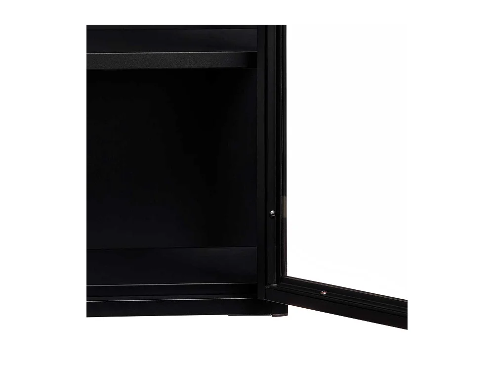 Factory Hängevitrine in Schwarz 60 cm hoch 45 cm breit