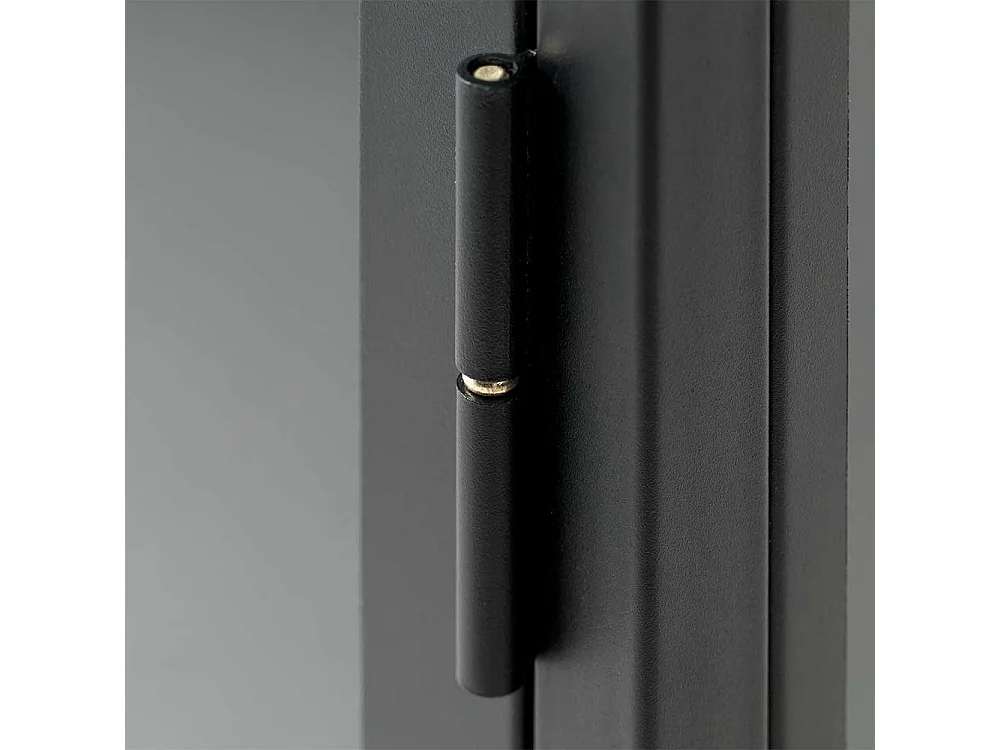 Factory Hängevitrine in Schwarz 60 cm hoch 45 cm breit