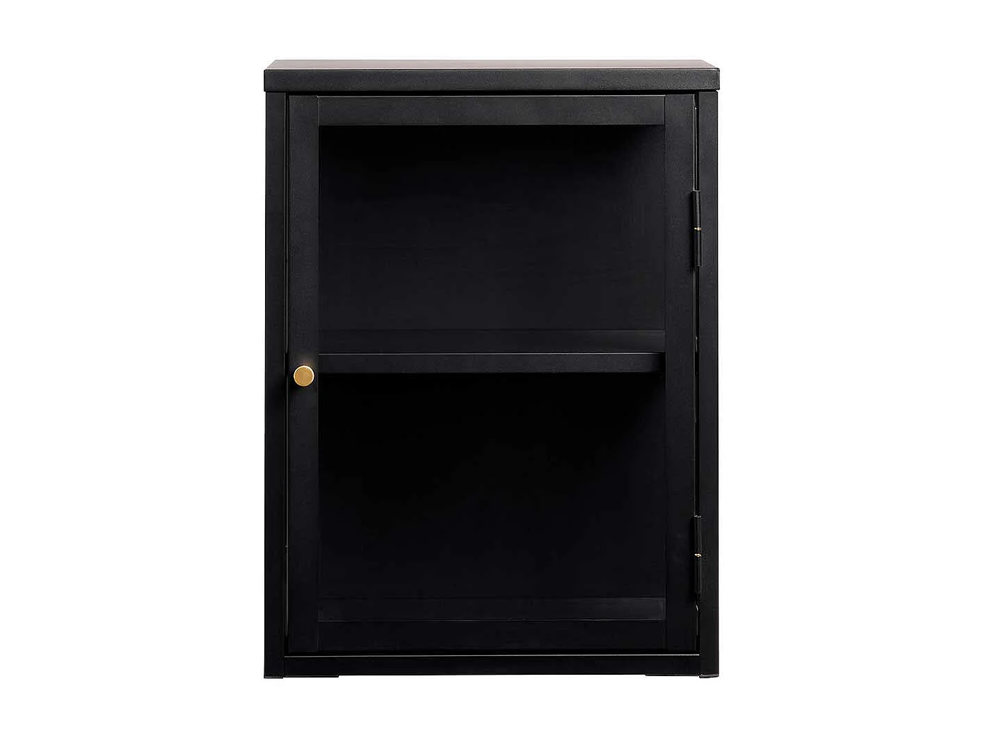 Factory Hängevitrine in Schwarz 60 cm hoch 45 cm breit