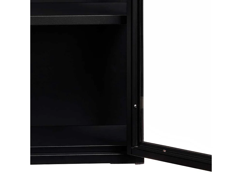 Factory Hängevitrine in Schwarz 60 cm hoch 45 cm breit