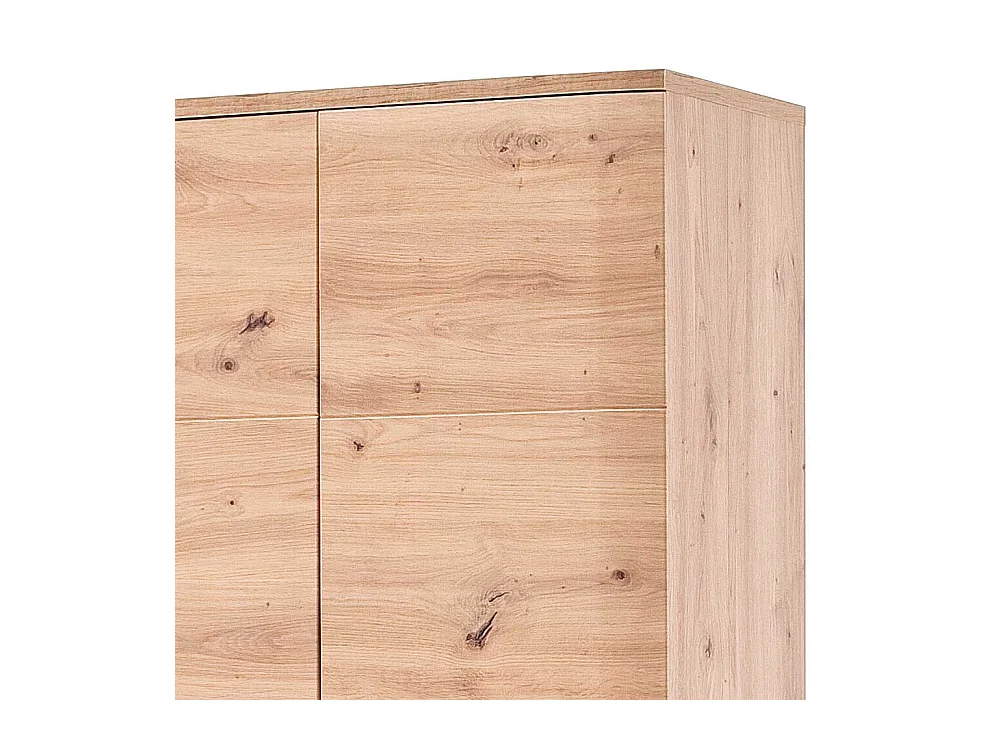 Standvitrine in Eichefarben und Anthrazit 70 cm breit