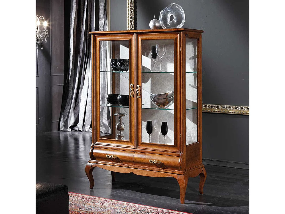 Standvitrine im italienischen Design 100 cm breit