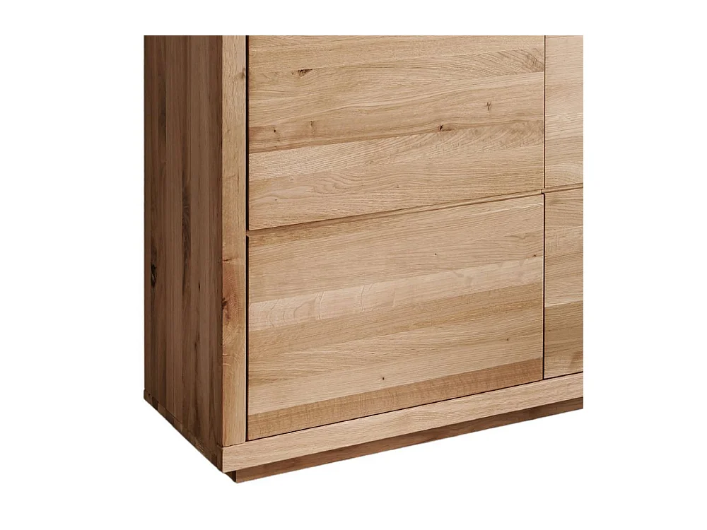 Esszimmervitrine Standvitrine mit Hirnholz Applikation 205 cm hoch