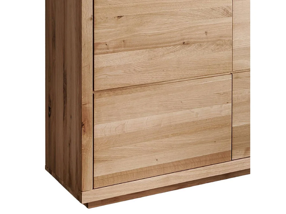 Esszimmervitrine Standvitrine mit Hirnholz Applikation 205 cm hoch