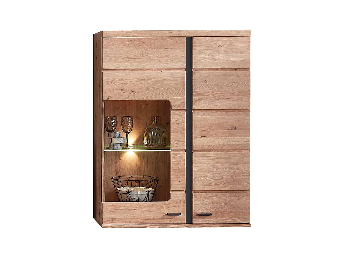 Hängevitrine in Eschefarben Wildeichefarben