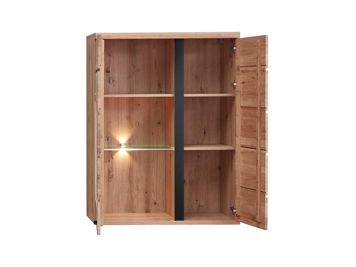 Hängevitrine in Eschefarben Wildeichefarben