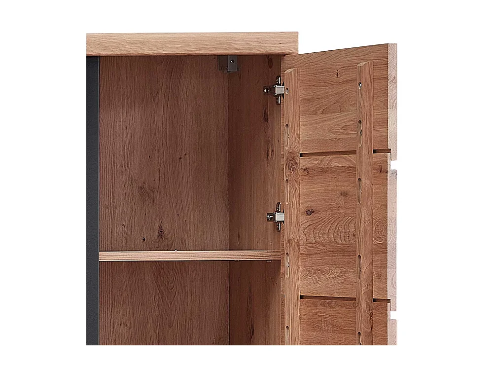 Hängevitrine in Eschefarben Wildeichefarben