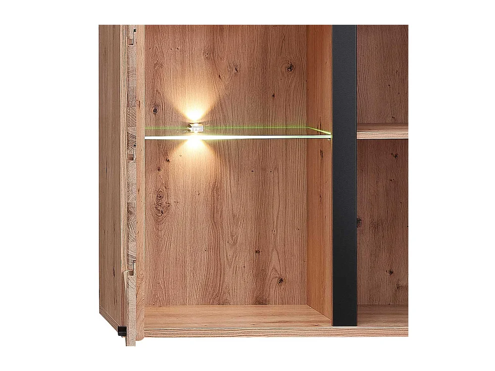 Hängevitrine in Eschefarben Wildeichefarben