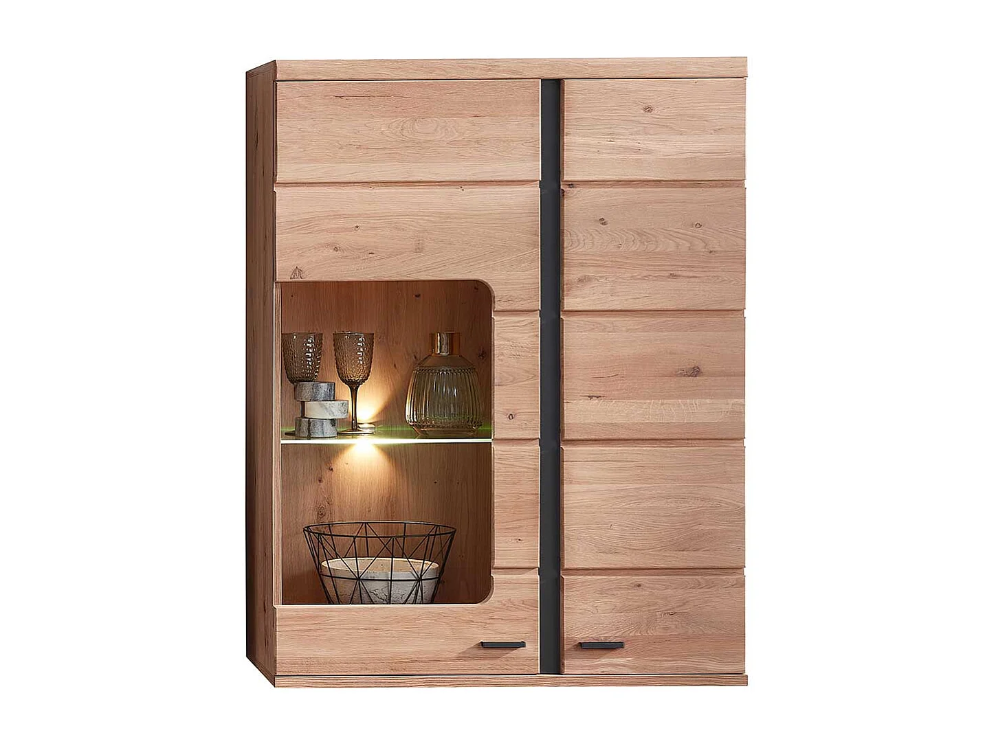 Hängevitrine in Eschefarben Wildeichefarben