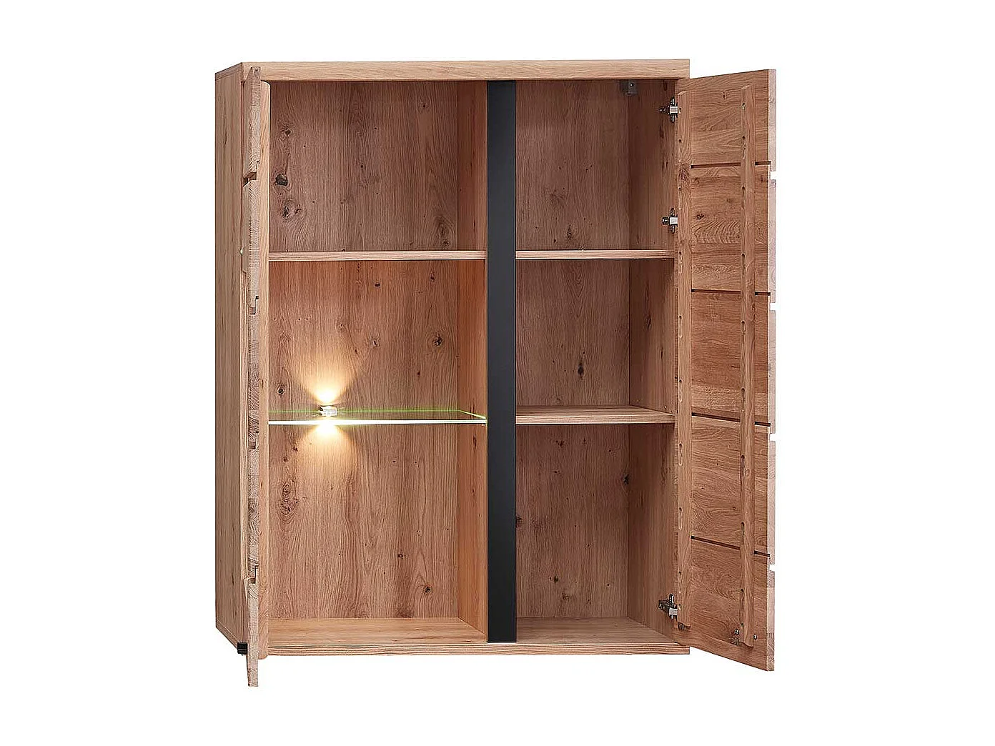 Hängevitrine in Eschefarben Wildeichefarben