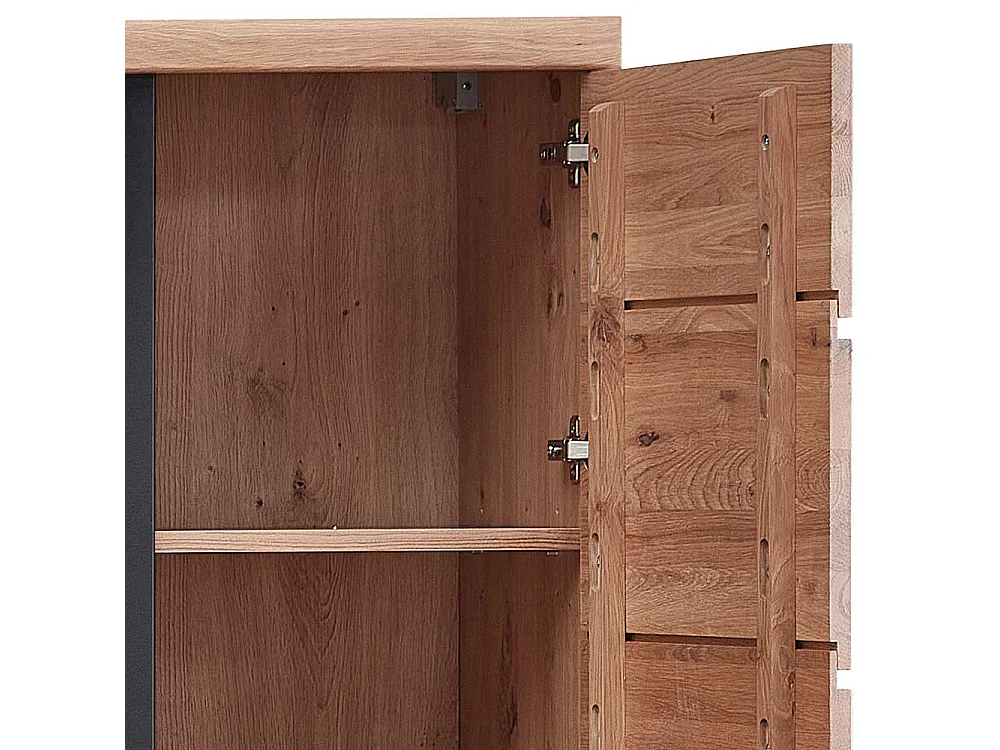 Hängevitrine in Eschefarben Wildeichefarben