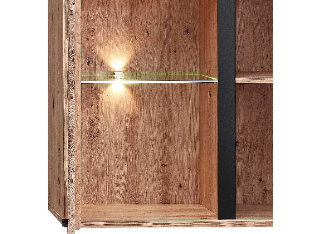 Hängevitrine in Eschefarben Wildeichefarben