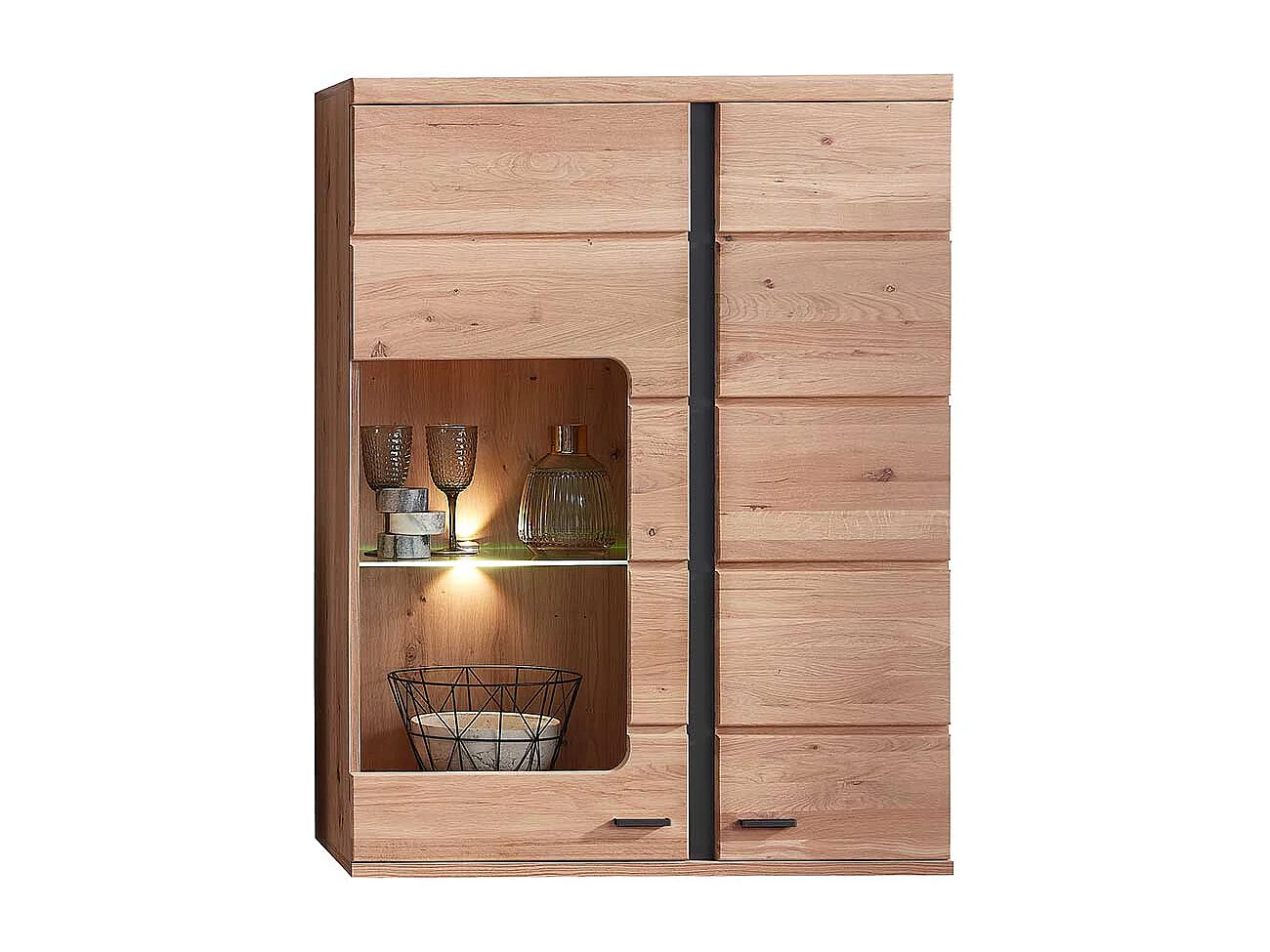 Hängevitrine in Eschefarben Wildeichefarben